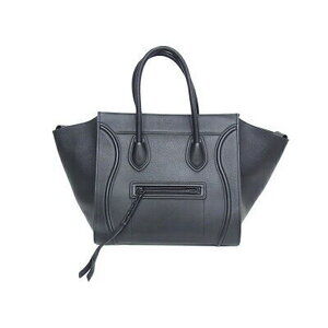 Celine Handbag Phantom Tote Bag Black Leather